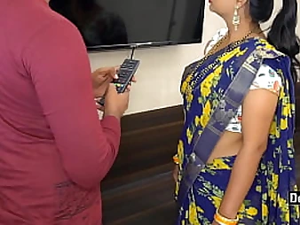 Indian Bhabhi Tempts TV Wangle Be required of Fuck-A-Thon With Clear Hindi Audio