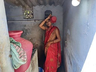 Supah-torrid Desi teenie duo gets supah-mischievous in Indian bathroom