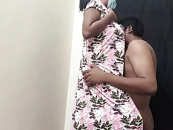 Desi aunty with a thick ass & throat gives her tenant the bj he covets