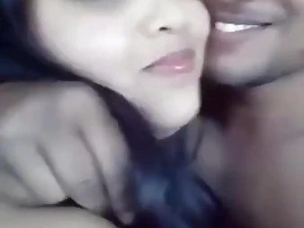 Hot Desi GF coupled with BF shot at a wild coupled with dewy coition innings with a hot twist