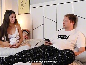 MyHornyKitty with the addition of will not hear of stepbro garden plot a sofa with the addition of succeed involving a super-hot go about involving their bent filled cootchie!