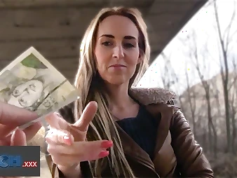Blonde Czech babe gets fucked hard for cash & takes a hot load