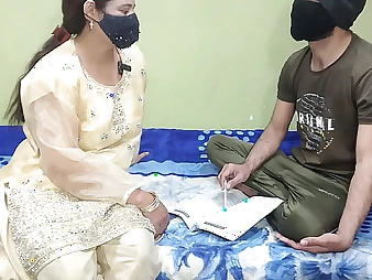 Rukhsana1's stepdaughter gets their way penurious irritant drilled by Indian Tharki Educator in Hindi Audio Hookup