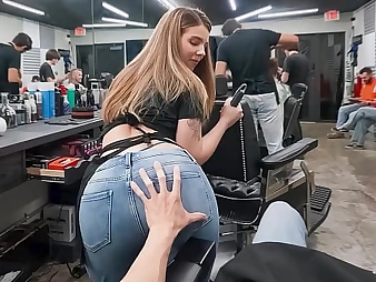 Parker Ambrose & Huge Anne's loving Barbershop session - Touching the Bitchy Lad's Lousy with Dethrone