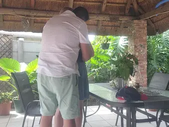 Hot pretty good Honey takes a creampie from their way neighbour's join relative to matrimony relative to a real homemade movie