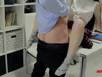 Cherry and Miya's close-up roleplay after class: Professor Pokes Me in My Labia and Cums on My Confectionery Fancy