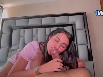 Latina MILF Jenifer Play helps her code of practice mate with a hardcore porn duty - creampie together with orgasm!